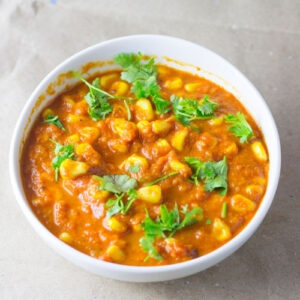 Corn-Tomato-Bharta-Lunch